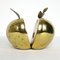 Hollywood Regency Brass Apple Halves Bookends from Apko, Set of 2 5