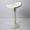 Tabourets de Bar Vintage en Forme de Selle en Métal Blanc, Set de 4 5