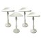 Tabourets de Bar Vintage en Forme de Selle en Métal Blanc, Set de 4 1