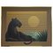 Pantera Painting of a Black Panther at Sunset de Franco para Artmeister Studio, Imagen 1