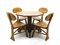 Sedie e tavolo moderni in quercia massiccia, Francia, anni '70, set di 5, Immagine 8