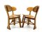 French Modern 3-Legged Chairs & Table in Solid Oak, 1970s, Set of 5, Image 19