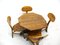 Sedie e tavolo moderni in quercia massiccia, Francia, anni '70, set di 5, Immagine 27