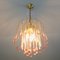 Vintage Murano Glass Teardrop Waterfall Ceiling Lamp 8
