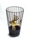 Black Steel Wire and Brass Umbrella Stand by Walter Bosse, 1950s, Image 4