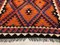 Large Vintage Afghan Red, Orange, Brown & Black Tribal Wool Kilim Rug, 1960s 6