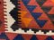 Large Vintage Afghan Red, Orange, Brown & Black Tribal Wool Kilim Rug, 1960s 8