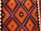 Large Vintage Afghan Red, Orange, Brown & Black Tribal Wool Kilim Rug, 1960s 5