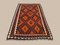 Großer afghanischer Vintage Kelim-Teppich in Rot, Orange, Braun & Schwarz, 1960er 1
