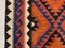 Large Vintage Afghan Red, Orange, Brown & Black Tribal Wool Kilim Rug, 1960s 7