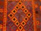 Grand Tapis Kilim Vintage en Laine Rouge, Orange, Marron et Noire, Afghanistan, 1960s 9