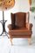 Vintage Brown Faux Wingback Armchairs, 1960s, Set of 2 1