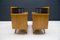 Mid-Century Chest of Drawers with Black Glass, 1950s, Set of 2 5