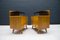 Mid-Century Chest of Drawers with Black Glass, 1950s, Set of 2, Image 4
