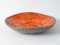 Mid-Century Brutalist Orange Ceramic Bowl by Jan Van Erp 1