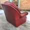 English Red Leather Armchair, 1950s, Image 3