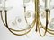 Großer Mid-Century Messing Kronleuchter mit 7 Leuchten von Vereinigte Werkstätten Collection, 1950er 12