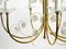 Large Mid-Century Brass 7-Arm Chandelier from Vereinigte Werkstätten Collection, 1950s 12