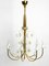 Large Mid-Century Brass 7-Arm Chandelier from Vereinigte Werkstätten Collection, 1950s 1