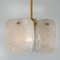 Ice Glass Pendant Lamps by J.T. Kalmar, 1960s 3