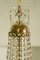 Vintage Empire Style Brass and Crystal Chandelier, 1940s, Image 3