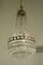 Lámpara de araña estilo Imperio vintage de latón y cristal, años 40, Imagen 1