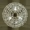 Vintage Empire Style Brass and Crystal Chandelier, 1940s, Image 10