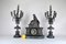 19th Century Bronze and Marble Clock and Candleholders by James Pradier, Set of 3, Image 2