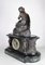 19th Century Bronze and Marble Clock and Candleholders by James Pradier, Set of 3 8