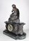 19th Century Bronze and Marble Clock and Candleholders by James Pradier, Set of 3, Image 8