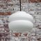 Vintage Industrial White Opaline Glass Pendant Lamp 8