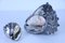 Mid-Century Silver-Coated Shells, Set of 2 6