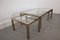 Vintage Chrome and Brass Coffee Tables, Set of 3 16