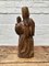 Vintage Frau und Kind Skulptur aus geschnitztem Holz 4