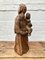 Vintage Frau und Kind Skulptur aus geschnitztem Holz 11