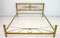 Mid-Century Gold and Satin Brass Double Bed by Luciano Frigerio, 1970s 1