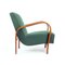 Fauteuil Vintage en Tissu Vert et Chêne par Kropacek & Kozelka pour Interier Praha, 1944 11