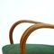 Vintage Green Fabric and Oak Armchair by Kropacek & Kozelka for Interier Praha, 1944 7