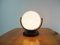 Vintage Wood and Glass Round Table Lamp, Czechoslovakia, 1970s, Image 6