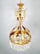Lámpara de araña Mid-Century dorada, años 50, Imagen 4