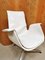 Vintage White Leather Tulip Office Chair from Kill International, 1960s 3