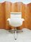 Vintage White Leather Tulip Office Chair from Kill International, 1960s 4