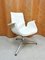 Chaise de Bureau Tulipe Vintage en Cuir Blanc de Kill International, 1960s 2