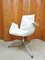 Vintage White Leather Tulip Office Chair from Kill International, 1960s 5