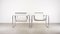 Bauhaus White Leather Armchairs, Set of 2 2