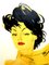 Domergue - Dame mit dunklem Haar und Schal - Original Lithographie 1956 2