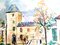 Inspired Village of Montmartre - Pochoir 1950 3