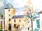 Inspired Village of Montmartre - Pochoir 1950, Image 3