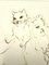 Lithographie Leonor Fini - Playful Cat - Original Handsigned Lithograph 1986 2