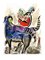 Lithographie Originale de Marc Chagall - La Vache Bleue (Vache Bleue) 1